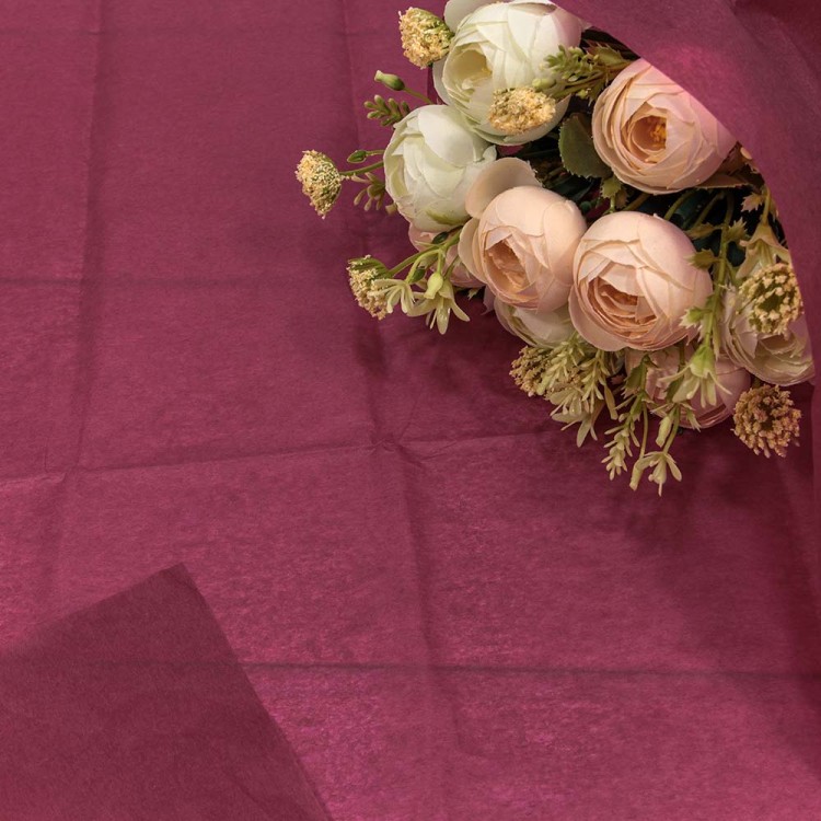 000100/14 Бумага в листах "Тишью" 50*66 (10 шт.) Винный 1/250