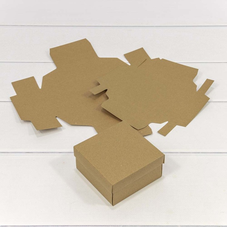 0007347 Коробка Квадратная 10*10*5 сборная Крафт класс А 1/20 1/400