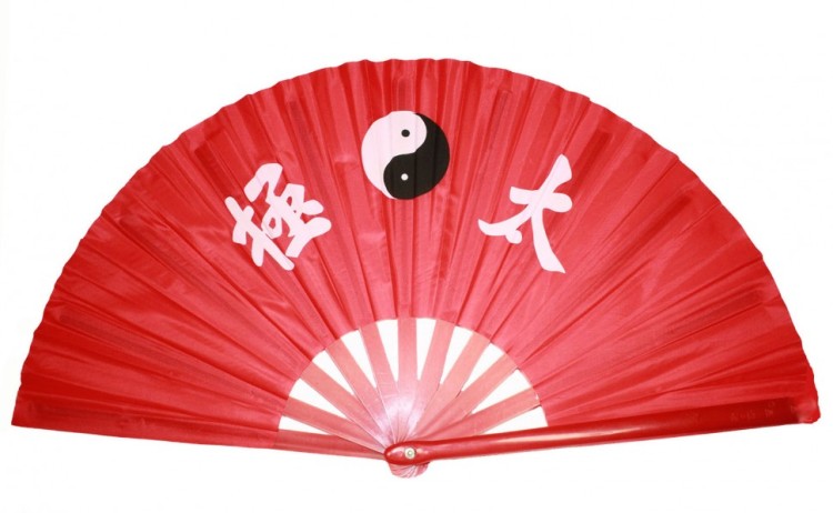 108103-FH Веер для танцев Инь-Янь красный (арт.108103)