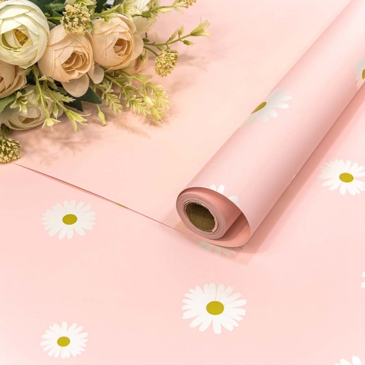 001386/3 Плёнка 0,58*10м матовая "Ромашки" 60мкм Розовый 1/30 001386/3 Плёнка 0,58*10м матовая "Ромашки" 60мкм Розовый 1/30