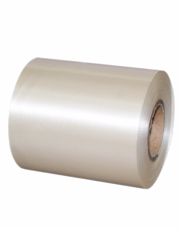 554-100/08 Лента атласная (сатин) 10 см*50 ярдов кремовый 1/20