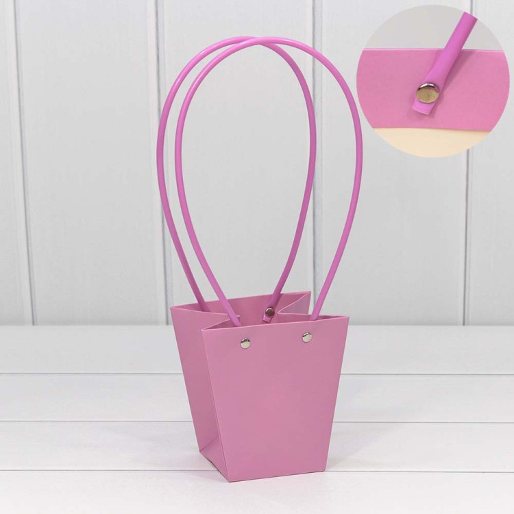 000171H/23 Пакет подарочный "Ваза для цветов" 12,5*12*8 Сиреневый 1/10 1/200