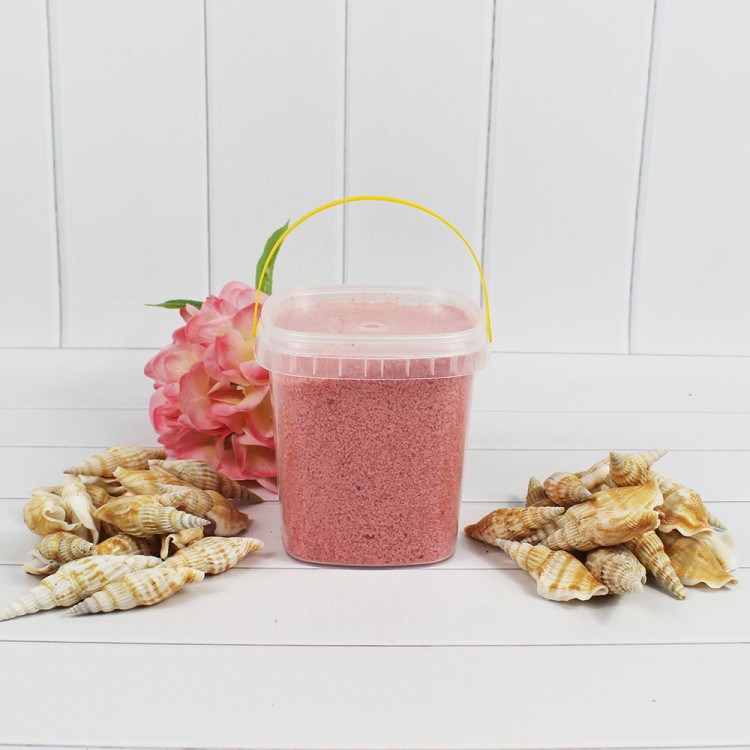 301527080911 Песок цветной розовый (кварцевая крошка, фракция 0,5-1 мм) вес: 800г объем: 650мл