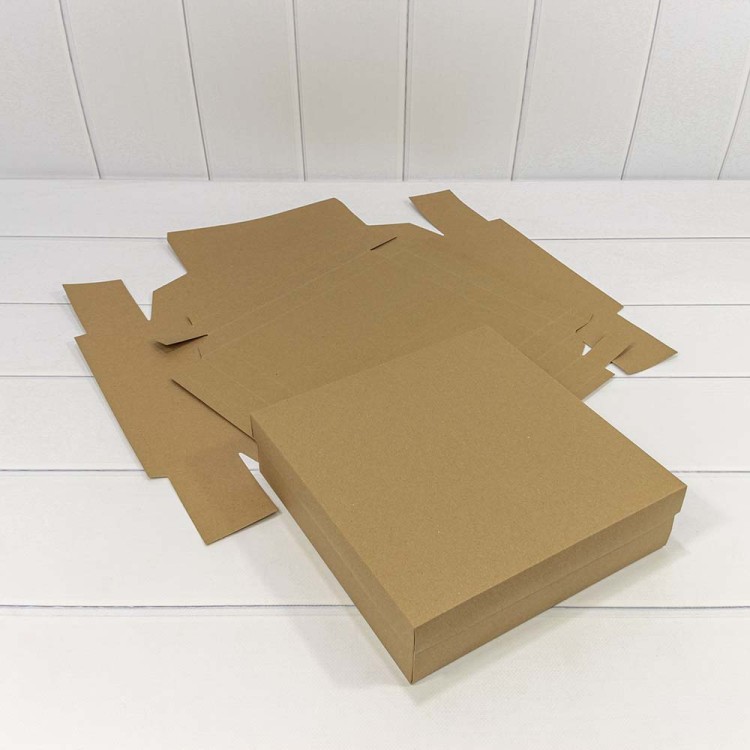 0007344 Коробка Квадратная 25*25*7 сборная Крафт класс А 1/20 1/300