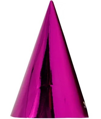 1501-5130 Колпаки блестящие ярко-розовые, 6 штук