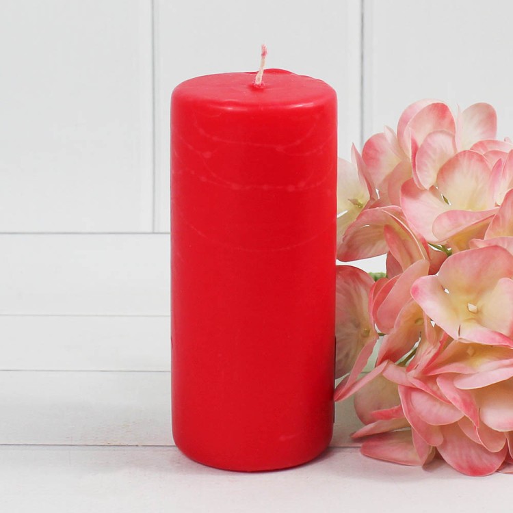 1381580800 Цилиндр 50 Н120 свеча парафиновая красный