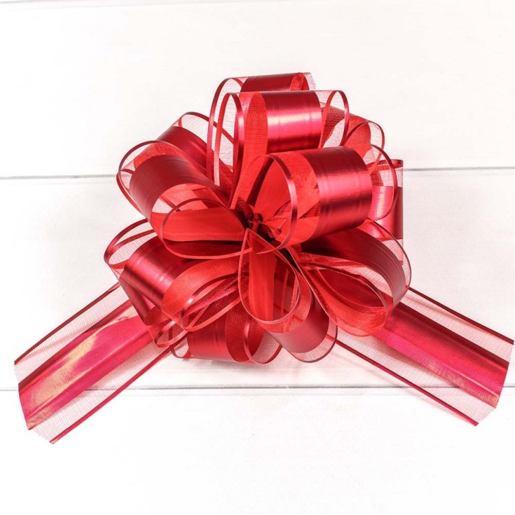 000524-50 Бант-шар "Ажурный" с органзой 5 см 1/50 1/1000