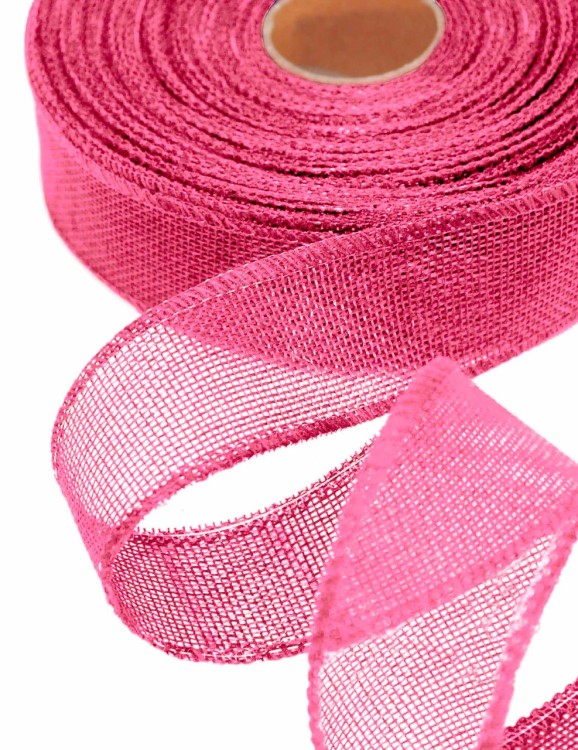 5511-40/A33 Лента декоративная из искусственного льна с проволокой 4 см*25 ярд коралловый 1/60 5511-40/A33 Лента декоративная из искусственного льна с проволокой 4 см*25 ярд коралловый 1/60