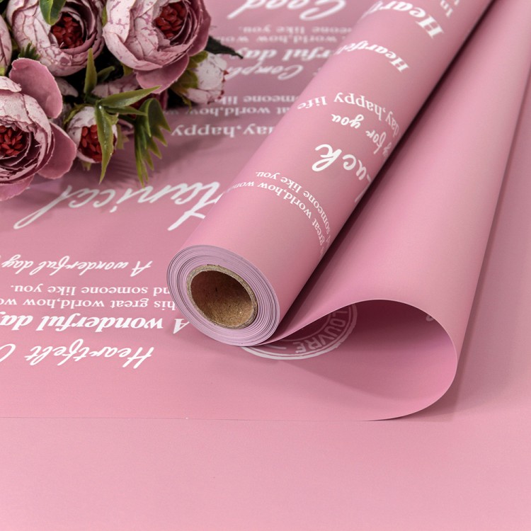 1662/686 Плёнка 0,58*10м матовая с печатью "Good Luck" 65мкм Тусклый пурпурный 1/30 1662/686 Плёнка 0,58*10м матовая с печатью "Good Luck" 65мкм Тусклый пурпурный 1/30