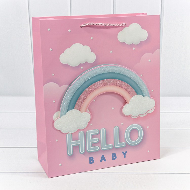 000319A Пакет подарочный с 3D аппликацией "Детский" (микс 319) 30*41,5*12 210г 1/20 1/120