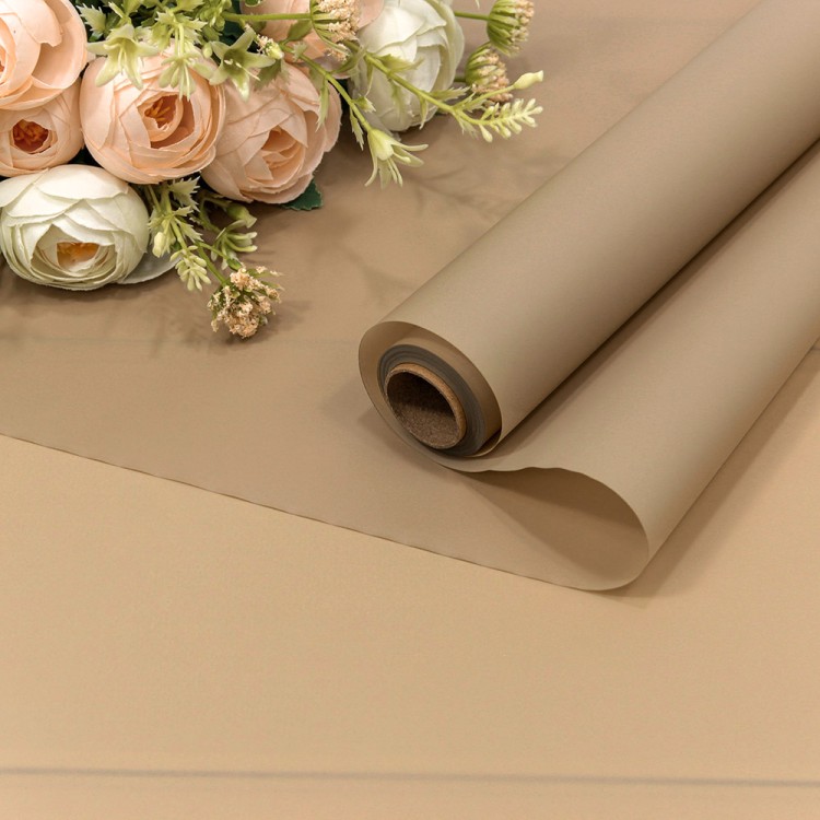 1657/6008 Плёнка 0,58*10м матовая однотонная 55мкм Бледно-оливковый 1/30