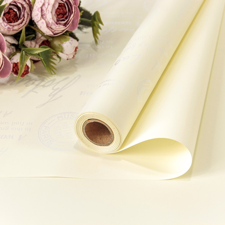 1662/M1 Плёнка 0,58*10м матовая с печатью "Good Luck" 65мкм Жемчужно-белый 1/30 1662/M1 Плёнка 0,58*10м матовая с печатью "Good Luck" 65мкм Жемчужно-белый 1/30