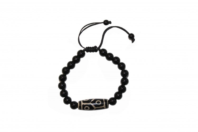 888816 Браслет с бусиной Дзи (шесть глаз)