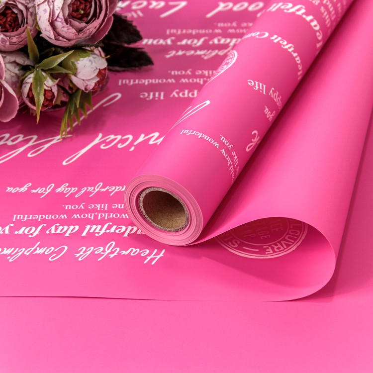 1662/218 Плёнка 0,58*10м матовая с печатью "Good Luck" 65мкм Ярко-розовый 1/30 1662/218 Плёнка 0,58*10м матовая с печатью "Good Luck" 65мкм Ярко-розовый 1/30