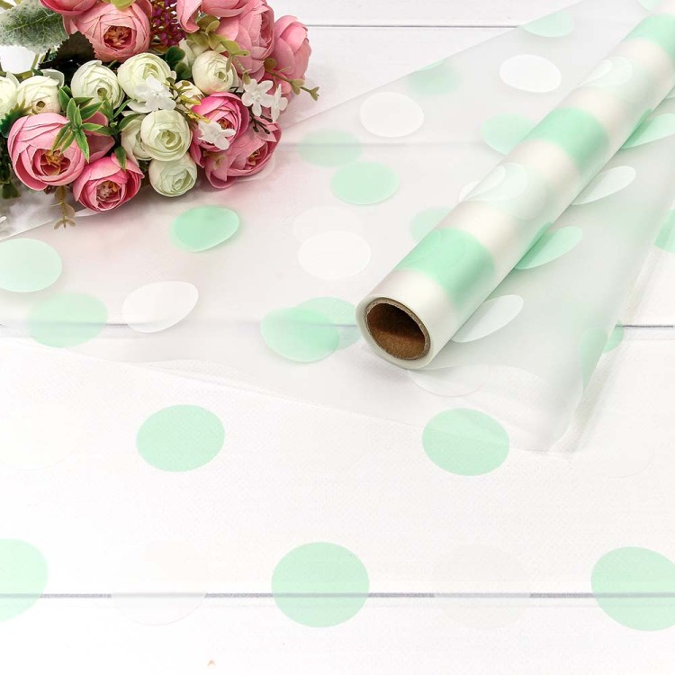 001371/2 Плёнка 0,58*10м прозрачная "Горох" Салатовый 1/30 001371/2 Плёнка 0,58*10м прозрачная "Горох" Салатовый 1/30