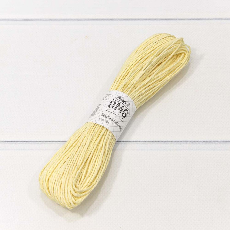 28874/2 Бечевка бумажная 1,5 мм*50 м шампань 1/6 1/360