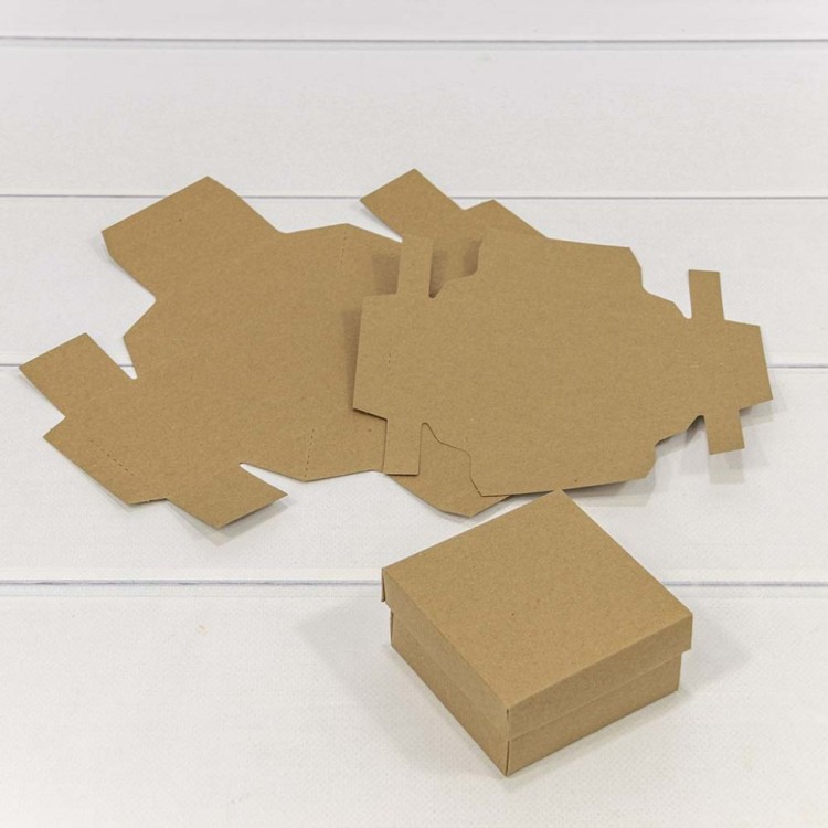 0007346/1 Коробка Квадратная 8*8*4 сборная Крафт 1/20 1/300