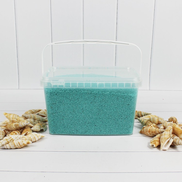 301527250402 Песок цветной бирюза (кварцевая крошка, фракция 0,5-1 мм) вес: 2500г объем: 2000мл