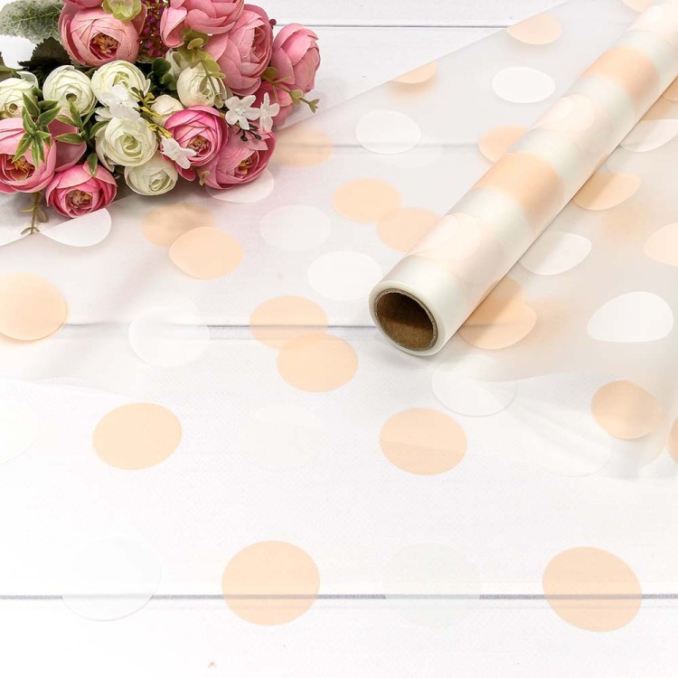 001371/3 Плёнка 0,58*10м прозрачная "Горох" Персиковый 1/30 001371/3 Плёнка 0,58*10м прозрачная "Горох" Персиковый 1/30