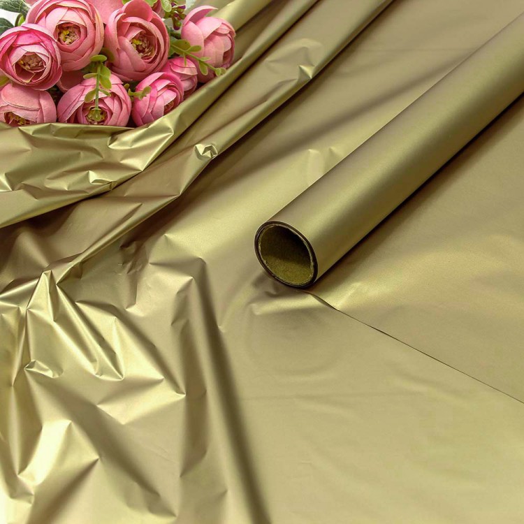 1665/871 Плёнка 0,58*10м ламинированная "Тишью" 23мкм Золотистый 1/30 1665/871 Плёнка 0,58*10м ламинированная "Тишью" 23мкм Золотистый 1/30