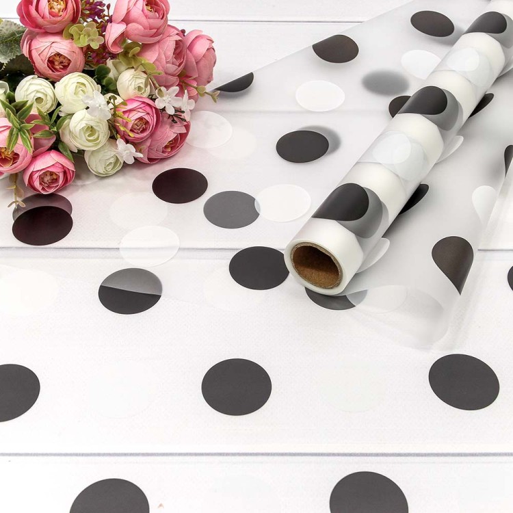 001371/4 Плёнка 0,58*10м прозрачная "Горох" Чёрный 1/30 001371/4 Плёнка 0,58*10м прозрачная "Горох" Чёрный 1/30