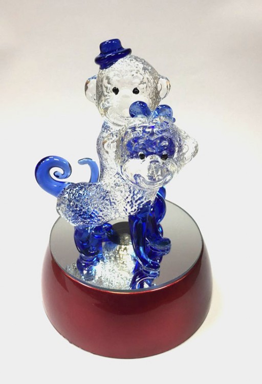 XH106-4 Пара обезьян с подсветкой