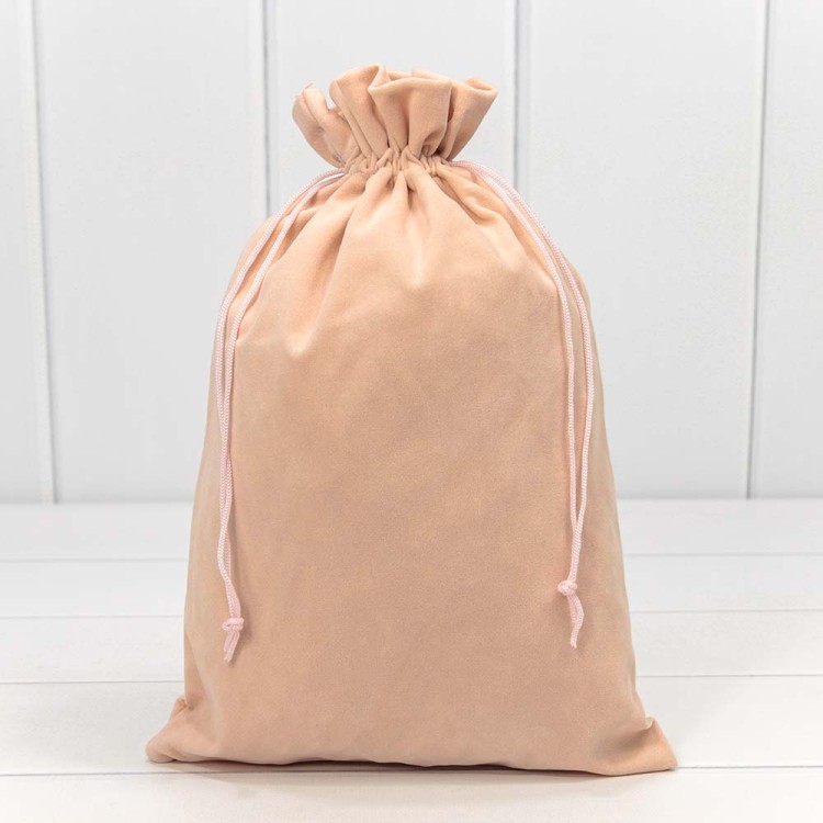 000811K/78 Мешочки бархатные 20*30 Персиковый 1/25 1/500