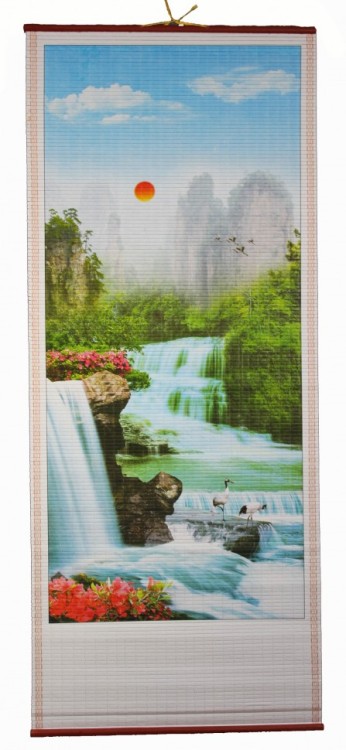 W-610 Бумажное панно с рисунком Аисты 320х840 мм