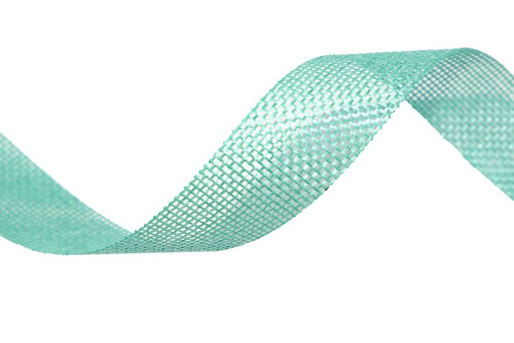 5512-25/18 Лента Лен искусственный 2,5см*25 ярд светло-бирюзовый