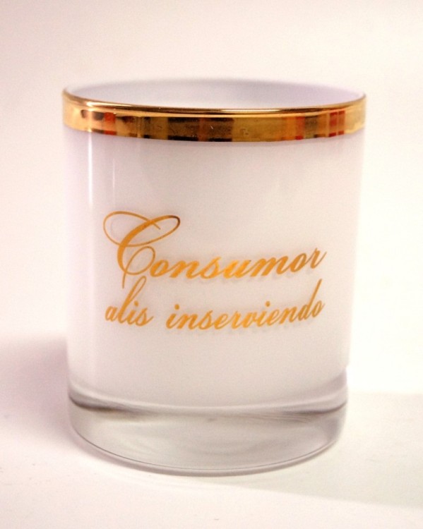 2711781021 БЕЛЫЙ ГЛЯНЕЦ. Золотая отводка Подсвечник из стекла с декором "Гладкий" 2711781021 БЕЛЫЙ ГЛЯНЕЦ. Золотая отводка Подсвечник из стекла с декором "Гладкий"