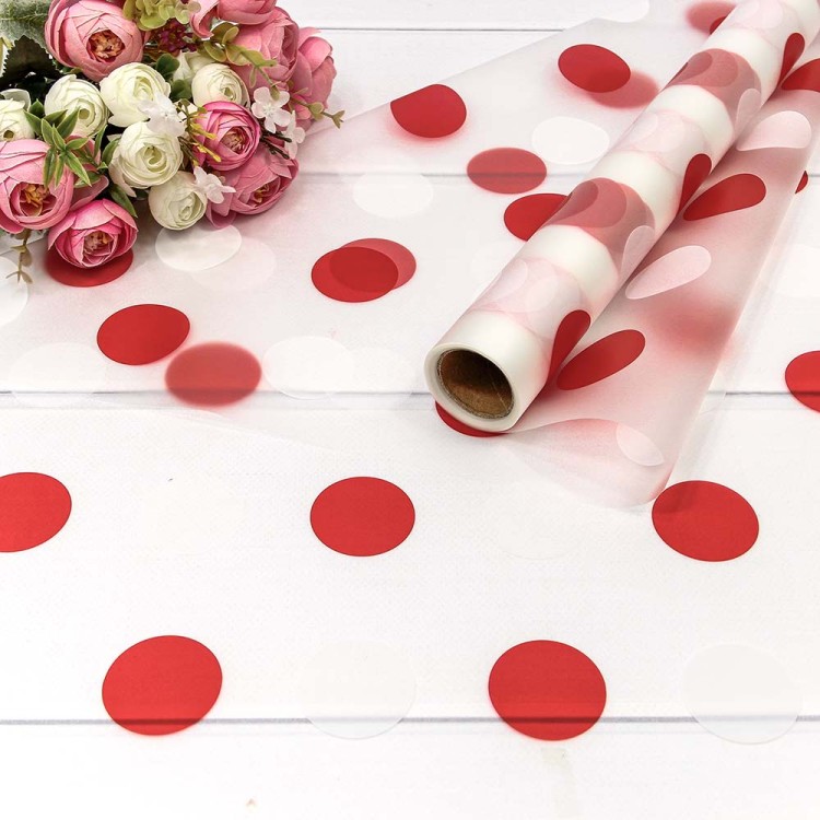 001371/6 Плёнка 0,58*10м прозрачная "Горох" Красный 1/30 001371/6 Плёнка 0,58*10м прозрачная "Горох" Красный 1/30