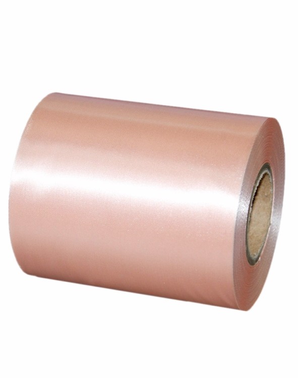 554-100/07 Лента атласная (сатин) 10 см*50 ярдов персиковый 1/20