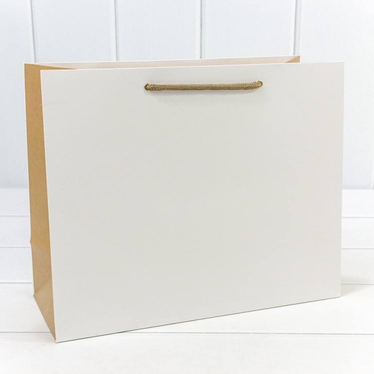 000200CA Пакет подарочный Белый/Крафт 32*26*13 230г 1/20 1/240	