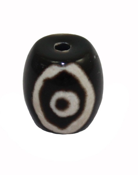 DZ102 Двуглазая Дзи (агат) 17*13 мм