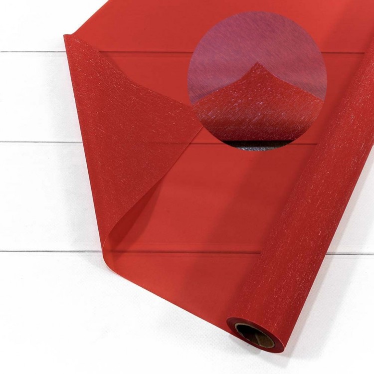 001309/6 Плёнка 0,58*10м глянцевая с блеском 50мкм Красный 1/30