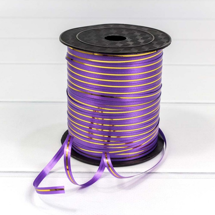 500580/2 Лента Полипропилен (бобина) с золотой полосой 0,5см*250ярд Фиолетовый 1/5 1/60 500580/2 Лента Полипропилен (бобина) с золотой полосой 0,5см*250ярд Фиолетовый 1/5 1/60