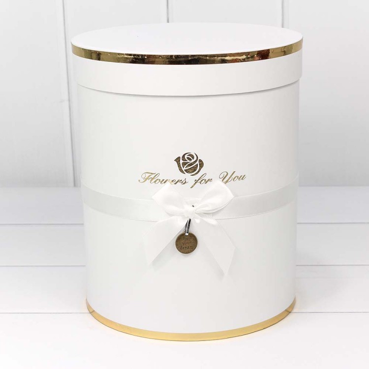 720950/1 Коробки Цилиндр Набор 1/6 21*25,5 "Flowers for you" Белый 1/8