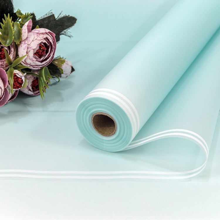 1824/635 Плёнка 58 см 800 г матовая с двойной белой полосой 55мкм Голубой 1/12 1824/635 Плёнка 58 см 800 г матовая с двойной белой полосой 55мкм Голубой 1/12