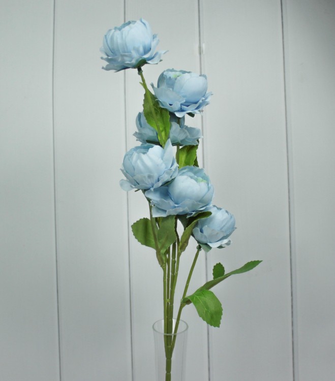 303-08-08 Искусственные цветы Пионы Голубой 60см 1/1