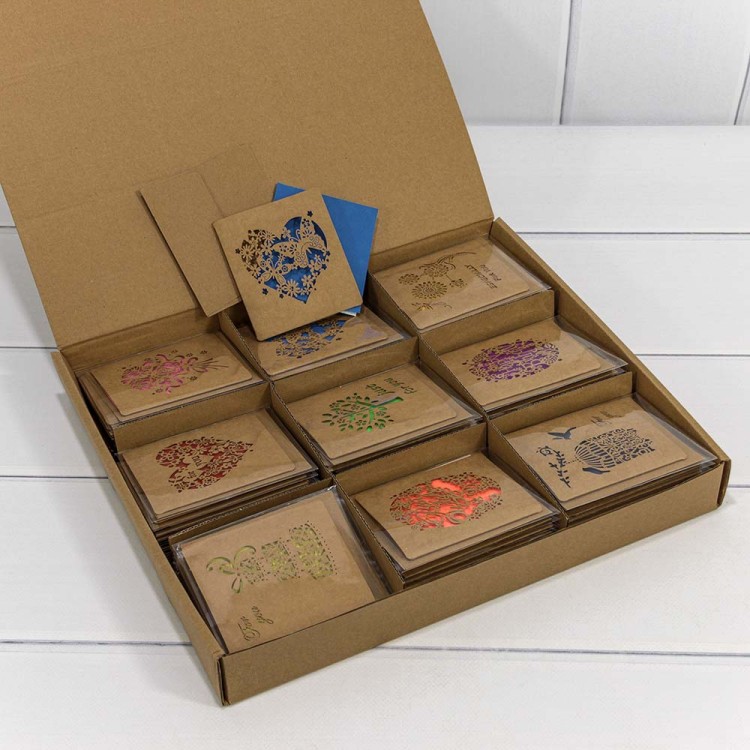 1112/2 Открытки Набор в коробке (микс 4) 9*8 1/90 1/1800