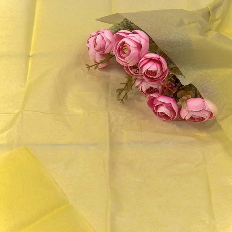 000100/3 Бумага в листах "Тишью" 50*66 (10 шт.) Тёмно-жёлтый 1/250