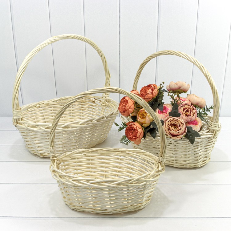 420140/2 Корзины плетёные Овальные Набор 1/3 38*30*13/38 (±5%) с ручкой «Береста» Молочный 1/8 420140/2 Корзины плетёные Овальные Набор 1/3 38*30*13/38 (±5%) с ручкой «Береста» Молочный 1/8