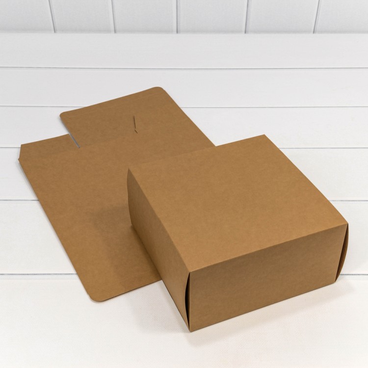 0007240 Коробка Квадратная 20*20*10 сборная Крафт 1/20 1/300 0007240 Коробка Квадратная 20*20*10 сборная Крафт 1/20 1/300