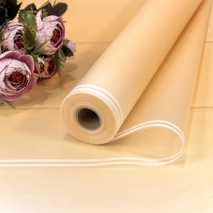 1824/713 Плёнка 58 см 800 г матовая с двойной белой полосой 55мкм Бледный оранжево-желтый 1/12 1824/713 Плёнка 58 см 800 г матовая с двойной белой полосой 55мкм Бледный оранжево-желтый 1/12