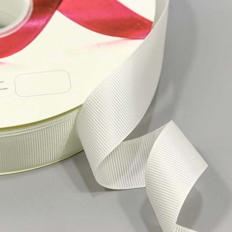 563-25/42 Лента Репсовая 2,5см*100ярд Жемчужно-белый 1/13 1/52