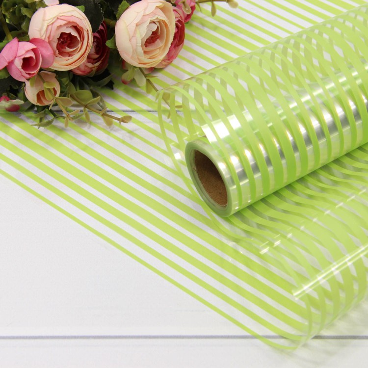 1602/3507 Пленка 0,58*10м глянцевая в полоску 50мкм Травяной 1/30 1602/3507 Пленка 0,58*10м глянцевая в полоску 50мкм Травяной 1/30