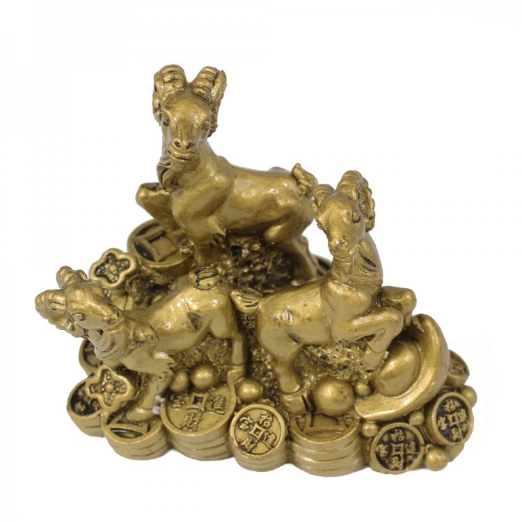 G100-23 Статуэтка "Три козы" 9x5x7,5 см