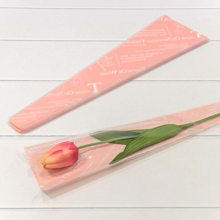 001540/4	Плёнка в листах "Конус для цветов" 12,5*4*45 (50 шт.) Розовый 1/200