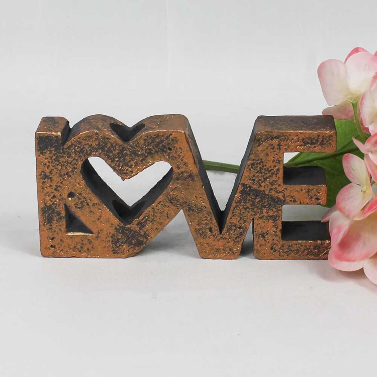 1009200001 LOVE vintage Гипсовая ваза для одного цв. H-68мм D-150мм