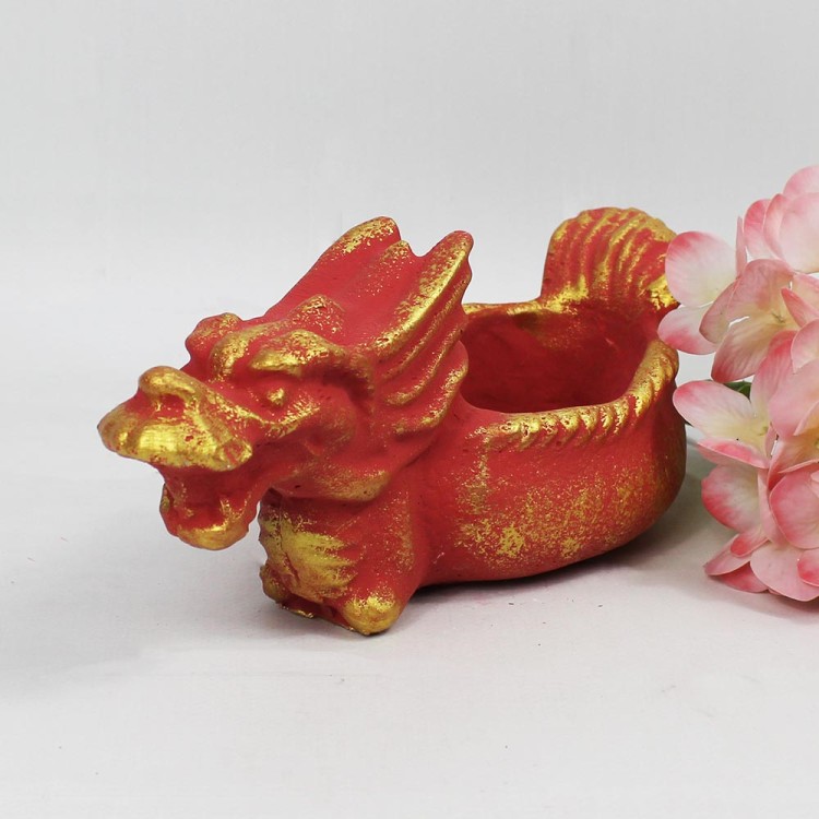 1010400001 ДРАКОН-ОРГАНАЙЗЕР Фигурка интерьерная КРАСНАЯ H-110мм D-280мм